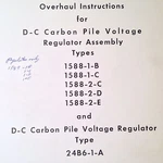 Bendix 1588-1-B, 1588-1-C, 1588-2-C, 1588-2-D, 1588-2-E & 24B6-1-A Ohc Booklet. Fixed Price $46.60.