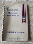 Beechcraft Musketeer Sport Iii Model A23-19 Owner's Manual Dated 1967. Fixed Price $29.99.