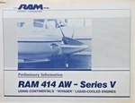 Ram Cessna 414 Series V Preliminary Info Liquid Cooled Continental TSIOL-550 Eng. Fixed Price $17.50.