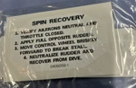 Cessna Part No. 0405059-1 Placard. Fixed Price $29.92.