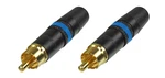 2 Neutrik Rean NYS373-6 Rca Male Phono Plug Black W/ Gold Contact Blue Ring. Fixed Price $10.75.