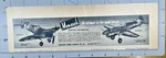 1953 Monarch Model Aircraft Vintage Print Ad Spitfire & Curtiss Prop Banner. Fixed Price $8.95.