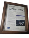 1982 Print Ad Beechcraft Aviation 50TH Ann. 6.5X10 Vintge 8X10 Frame Unmatted. Fixed Price $30.00.