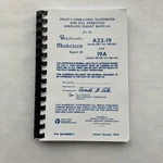 Beech A23-19 & 19A Series Operating Handbook (169-590002-7) Reproduction. Fixed Price $21.00.