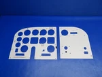 Cessna / 180K Instrument Panel Rh & Shock 0713541-1, 0713542-2 (0524-1760). Fixed Price $248.50.