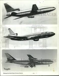 1969 Press Photo Boeing 747, Lockheed L-1011 & Douglas DC-10 Jumbo Jet Sketches. Fixed Price $24.99.