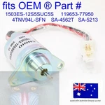 Fits Takeuchi Woodward Case Hyundai Fuel Shut Off Stop Solenoid 1503ES-12S5SUC5S. Fixed Price $50.20.