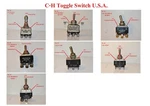 C-h Cutler Hammer Aircraft Toggle Switch 7 Models Nos. Fixed Price $30.00.