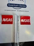 Set Of 2 Vintage Avgas 100LL Aircraft Fuel Filler Decal Stickers Placards. Fixed Price $14.99.