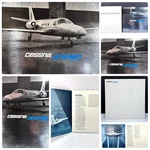 Vintage Factory Cessna Citation Series 500 Glossy Silver Cover Brochure C.1970. Fixed Price $59.00.