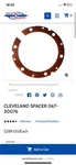 Cleveland Wheel Spacer 067-30076. Fixed Price $49.99.