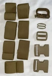 Us Military Field Strap Repair Asstd Parts Locking D-ring Buckle Retaining Bands. Fixed Price $15.00.