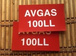 General Aviation Aircraft Wing Avgas 100LL Filler Point Decals -set Of 2. Fixed Price $11.55.