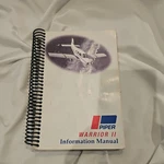 Piper PA28-161 Warrior Ii Information Manual, P/n 761-780 Spiral Bound. Fixed Price $10.00.