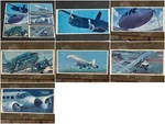 Vintage Aircraft Lot Of 6 Posters Concord Goodyear DC7 Cessna Plane 12X25. Fixed Price $120.00.