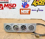 Vintage Stewart Warner 4 Gauge Panel Temperature Oil Pressure Fuel Volts. Fixed Price $363.99.