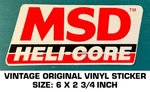 Msd Heli-core Spark Plug Wires Vintage Original Vinyl Decal Sticker Racing. Fixed Price $7.23.