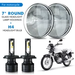 For 2018 2020 Motorcycle Street Bob 7 Inch Sealed Beam Glass Headlights H4 Bulbs. Fixed Price $68.69.