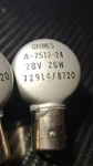 Grimes Aviation Bulbs A7512-24 28V 26W 72914/8720 New. Fixed Price $89.00.