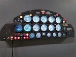 1:1.5 Scale T33 Aircraft Cockpit Panel - Rgb Illuminated Wall Decor. Fixed Price $420.00.