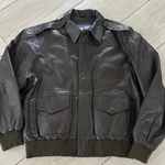 Michelin Aircraft Tire Dark Brown Leather Jacket Size Xl Aviator Flight. Fixed Price $124.99.