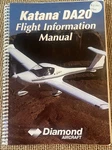 1996 Diamond Katana Flight Information Manual Booklet DA202/8. Fixed Price $25.00.
