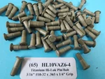 3/16 #10-32 X .565 1/4 Grip Titanium Hi-lok Aerospace Pin Bolt HL10VAZ6-4 (65). Fixed Price $65.00.