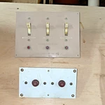 Vintage Panel W/ 3 Switches & Breakers + 2 Klixon CLM-50. Fixed Price $35.99.