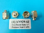 AN929-4J Stainless Steel Flared Tube Pressure Seal Caps Lot Aircraft Aviation. Fixed Price $45.00.