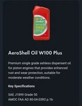 Aeroshell Usa Piston Aircraft Oils: W100 Plus 6QT Box. Fixed Price $69.99.