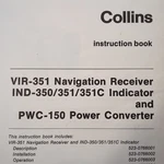 Collins Vir IND-350, IND-351, & Pwc 150 Install-service Manual. Fixed Price $124.52.