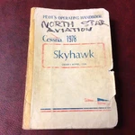 1978 Cessna Skyhawk Model 172N Airplane Aircraft Owners Manual Operating Book. Fixed Price $19.75.