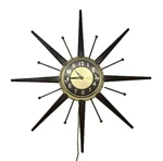 Vintage Mid Century Modern Starburst Wall Clock By United 24" *read Description*. Fixed Price $199.99.