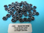 (50) #10-32 NAS679C3MW Stainless A-286 Self-locking Aircraft Aerospace Nuts. Fixed Price $32.50.