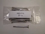 Aircraft Undrilled Bolts AN3-21A Set Of 25 Each New. Fixed Price $5.00.