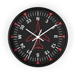 Jet Aircraft Compass Instrument Panel Wall Clock For Aviation Pilots. Fixed Price $49.99.