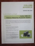 5/1977 Rockwell Collins Avionics DME-451 Distance Measuring System Pub Brochure. Fixed Price $23.30.