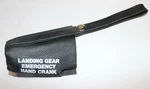 New Labeled Beechcraft Bonanza Emergency Landing Gear Lever Cover, Black Leather. Fixed Price $40.50.