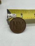 U.s. Military New York National Guard Type 2 Collar Disk Ny Brass Screw Back. Fixed Price $13.95.