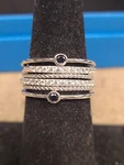 Jtv Black Spinel Rhodium Over Sterling Silver 6PC Ring Set. 0.79CTW. Fixed Price $31.95.