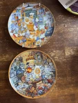 Franklin Mint Bill Bell Gold Medal Flour Cat Plates Set Of 2. Fixed Price $36.99.