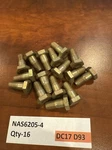 QTY-16 NAS6205-4 New. DC17 D93. Fixed Price $32.88.