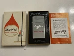 Vintage 1969 Gates Learjet Aircraft Zippo Lighter New Box Unfired. Fixed Price $109.99.