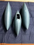 Cessna 150K Wheel Fairings Pants / Set (p# 0741046-202, 0741046-203 0743625-14). Fixed Price $450.00.