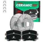 Rear Drill/slot Rotors + Ceramic Copper Free Pads For Buick/cadillac/chevy 10-20. Fixed Price $169.31.