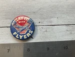 Original Wwii Say With Flyers Airplane Aviation Button Pin Home Front. Fixed Price $64.77.