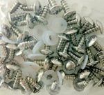 Cessna, Piper 6X3/8-A-TR-PH-SS Sht Met Screw & Stamped Nylon #6 Washer 50 Pcs Ac. Fixed Price $11.95.