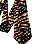 Museum Artifacts Mens American Flag Neck Tie All Silk Made In The Usa- Nwt. Fixed Price $17.99.