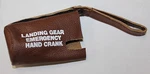 New Labeled Beechcraft Bonanza Emergency Landing Gear Lever Cover, Brown Leather. Fixed Price $40.50.