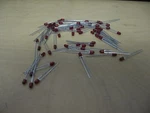 Lot Of 60 Dialight 521-9215 Red Led 3MM Indicator Electrical Lights. Fixed Price $9.95.